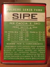 scatola di latta polvere da sparo Sipe 250 Grammi