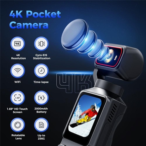 Action camera vlog pocket - camera,