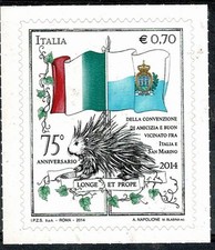 2014 EMISSIONE CONGIUNTA SAN MARINO ITALIA AMICIZIA 1 V MNH MF68592