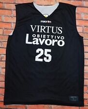 MAGLIA SHIRT MAILLOT CANOTTA BASKET SPORT VIRTUS BOLOGNA DOUBLE FACE n°25 tg. L