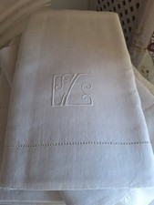 Antico Raffinato Lenzuolo Lino Ricamo A Mano1 Piazza Cm175x280 Perfetto.