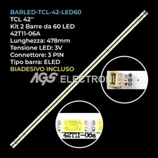 KIT 2 BARRE STRIP LED TV TCL