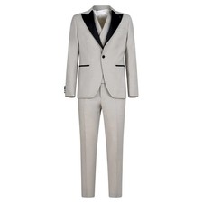 Paoloni - Abito smoking beige