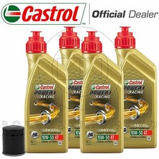 KIT TAGLIANDO OLIO CASTROL POWER 1 RACING 10W50 + FILTRO KAWASAKI KLE 500 1992
