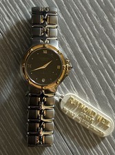 orologio Raymond Weil Originale Acciaio E Oro NOS mai Indossato Nero