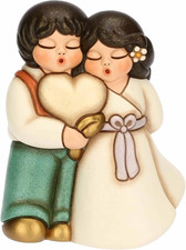 - Sposini Con Cuore, Grandi - Ceramica - Collezione Bomboniera - 7.8 X 5.4 X 9.9