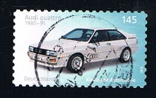 GERMANIA 1 FRANCOBOLLO AUTOADESIVO AUDI QUATTRO 2018 usato (BD2873)
