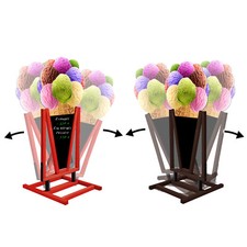 ROSSO Cavalletto pubblicitario Gelati Insegna In Legno Per Ristoranti 167 x 74cm