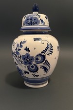 Vaso Con Coperchio Dipinto A Mano Ceramica Di Delfts