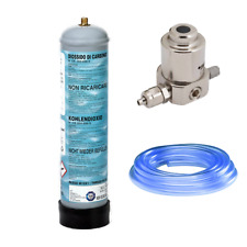 KIT IMPIANTO CO2 600 gr. PER ACQUARIO ANIDRIDE CARBONICA ACQUA DOLCE E MARINA