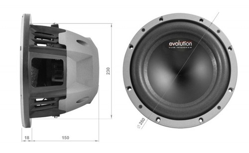Phonocar subwoofer 250mm - phonocar, dal