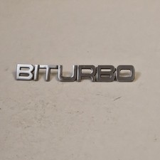 Scritta Posteriore Metallo Cromata Logo Badge Biturbo per Maserati Epoca