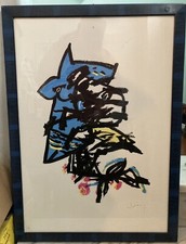 Litografia firmata Gianni Dova 50x70 senza titolo con certificato incorniciata