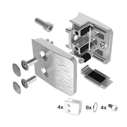 Supporto vetro acciaio inox - vetro,