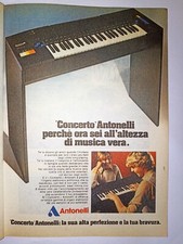 CONCERTO ANTONELLI PIANOLA Pubblicità Advertising Werbung Publicitè 1978