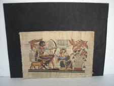 ANTICO PAPIRO ORIGINALE SIRACUSA CM 31x21 DIPINTO A MANO ANNI '70