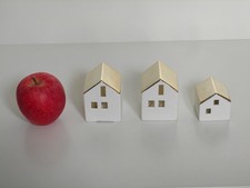 Casette tetto dorato ceramica set 3 lumini a batteria decorazione casa