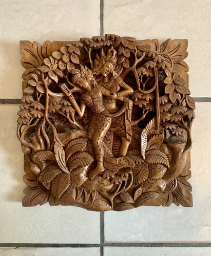 Bassorilievo legno scolpito - bassorilievo,