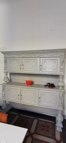 Credenza antica con alzata - , in
