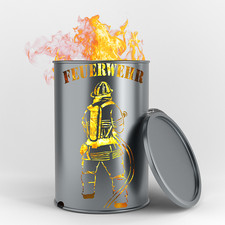 Bidone fuoco pompiere | regalo