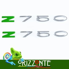 Coppia adesivi in resina per moto compatibili con kawasaki Z750 cromo 3D R29