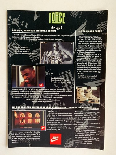 Publicite 1991 force - force, nike
