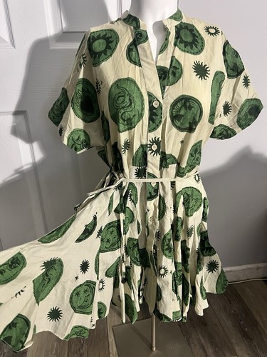 Abito zara verde panna con - zara,