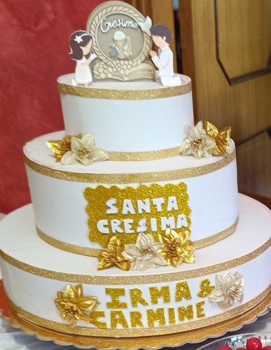 Torta scenografica cresima - torta,