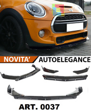 MINI F55 F56 F57 SPLITTER PARAURTI ANTERIORE NERO LUCIDO LOOK RS - 3P -
