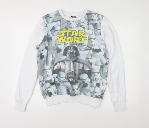 Felpa uomo star wars bianca - felpa,