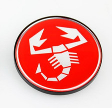 Set di 4 coprimozzi da 60 mm con adesivi 3D Abarth per cerchi MAK