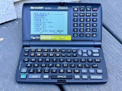 Sharp 570 organizzatore - sharp,