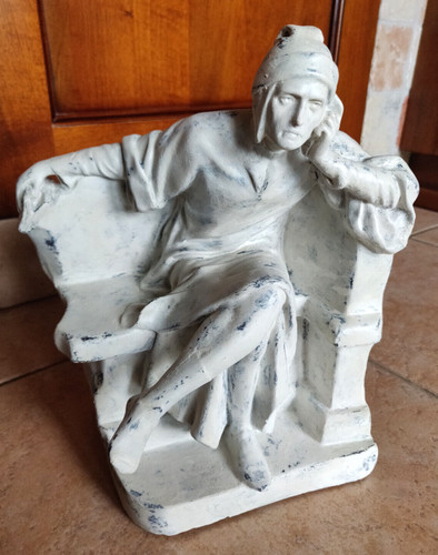 Scultura gesso dante - scultura, in