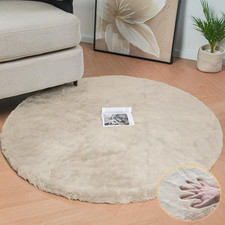 Tappeto Rotondo Beige 120 Cm