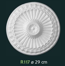 Rosone in gesso bianco per