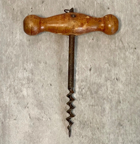 Antique cork screw bottle - cork,