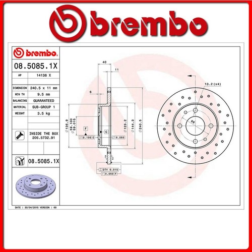 Disco freno posteriore - disco,