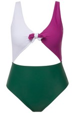 Studio Untold costume da bagno donna taglie forti coppe morbide tricolore cutout