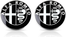 2 Stemma ALFA ROMEO 147 156 159 GIULIETTA MITO Logo Anteriore Posteriore Nero 