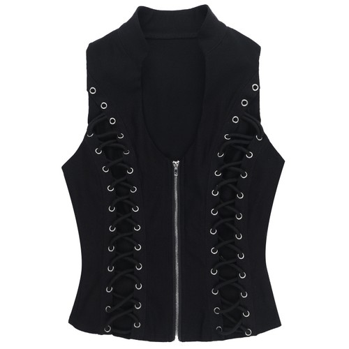Gilet donna punk gotico senza