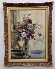 Dipinto olio Su Tela. Vaso Di