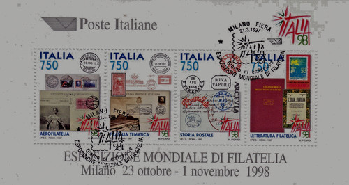 Italia foglietto con - il,