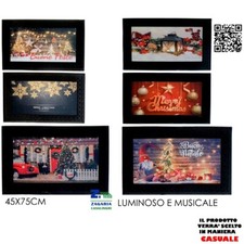 TAPPETO NATALIZIO LUNINOSO LUCI A LED E MUSICALE CON MELODIE NATALIZIE CM 45X75