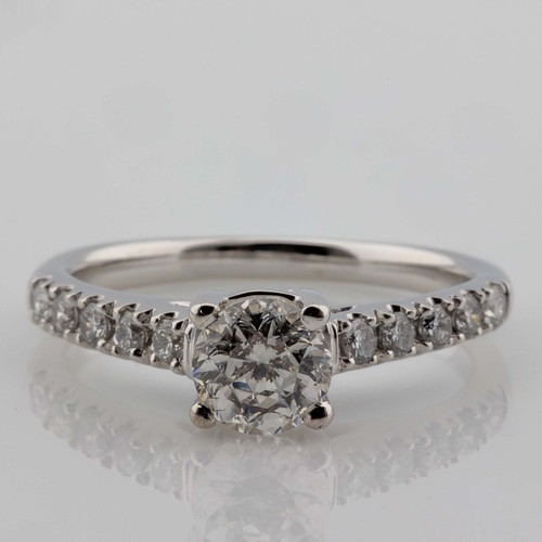 Anello solitario 750 18k oro - anello,