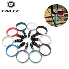 ENLEE Supporto Manubrio Bici Porta Bottiglie Acqua Caffè PC Lega Alluminio