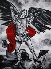 San Michele Arcangelo acrilico