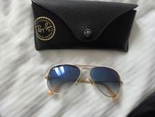 Ray-Ban Aviator Gradient Occhiali da Sole Unisex - Oro Lucido (RB3025 001/3F...