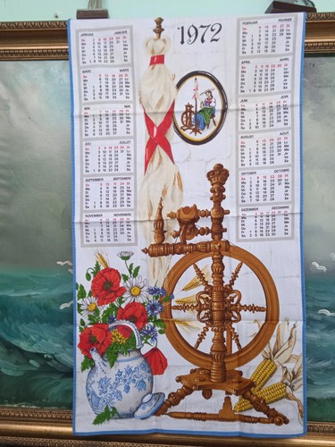 Strofinaccio calendario 1972