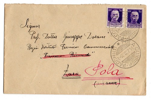 Pola 1938 lettera 2 porti - 1938,