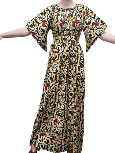 Maxi abito batik manica angelo - maxi,